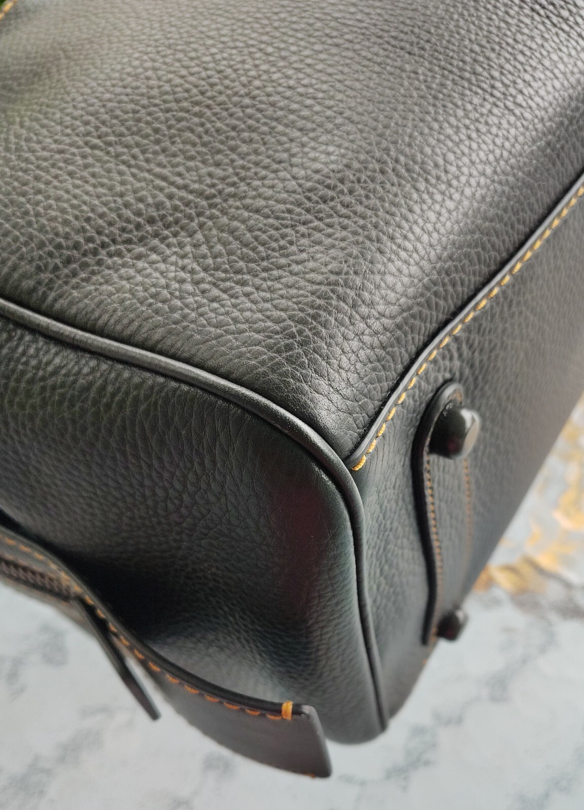 Coach 1941 LARGE 58689 Rogue 26 Black Leather Satchel with Exotic Trim