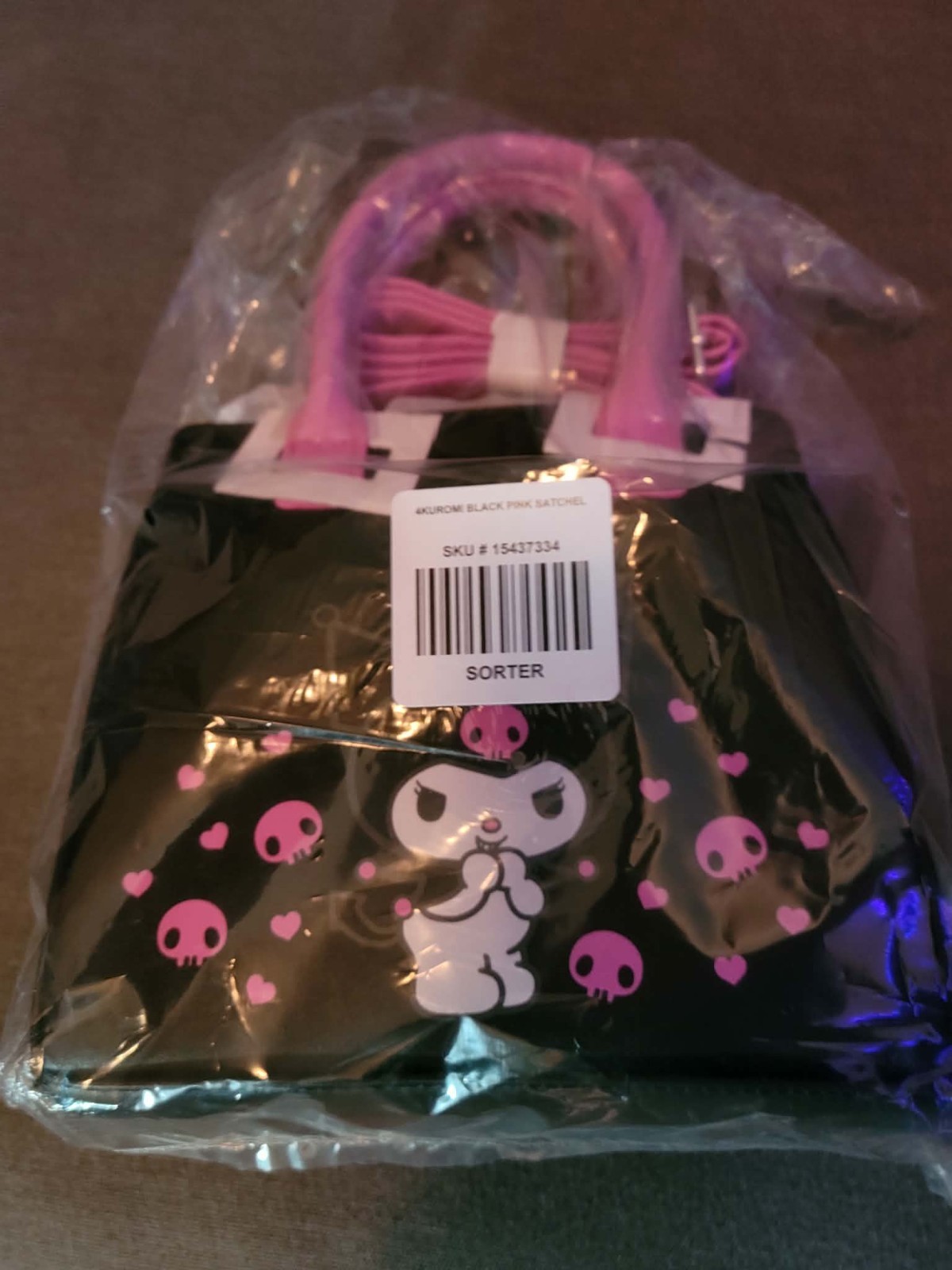 Loungefly Sanrio Kuromi Skulls & Hearts Crossbody Mini Satchel Purse/Bag 2022NEW