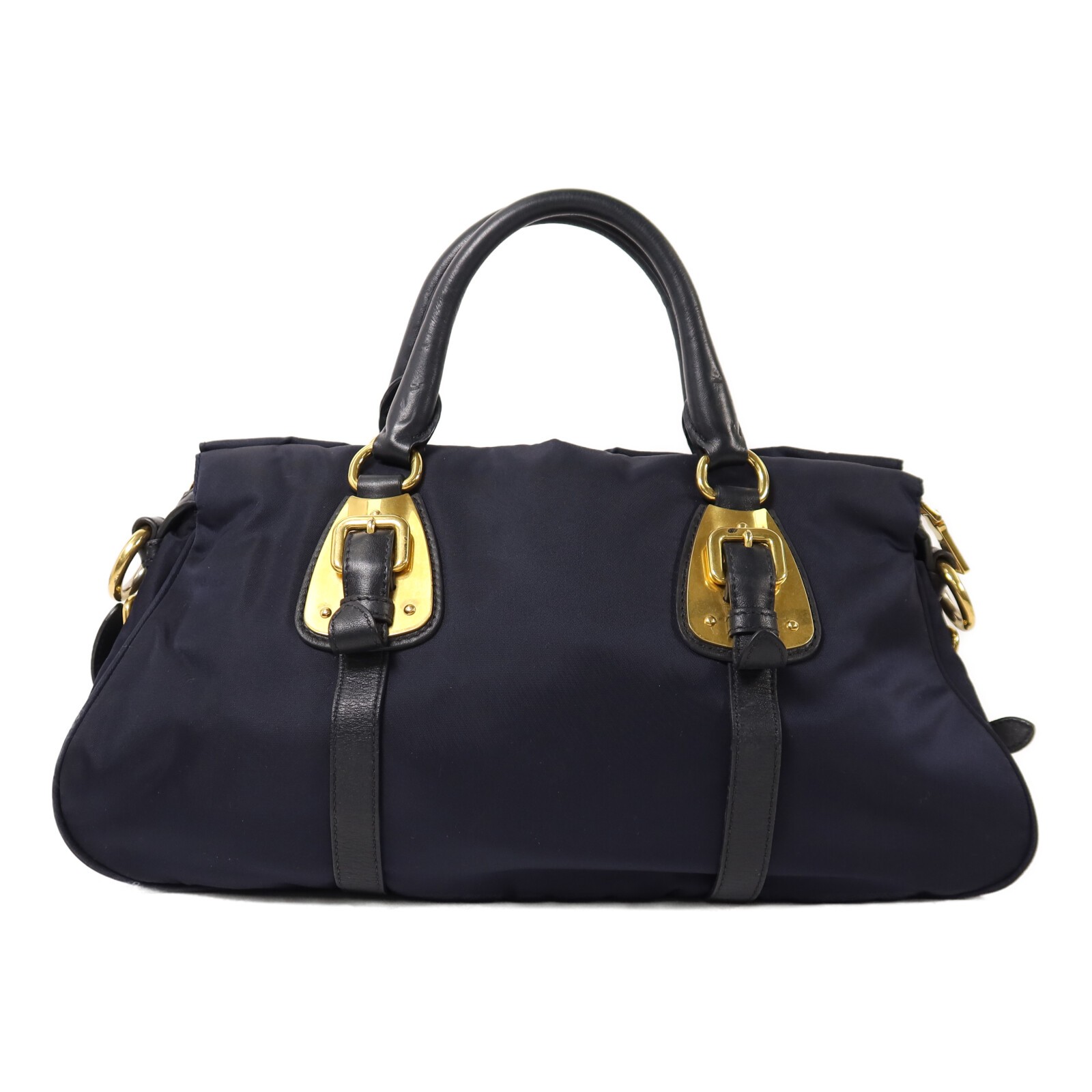 PRADA GHW 2 Way Shoulder Bag BN1903 Nylon Blue