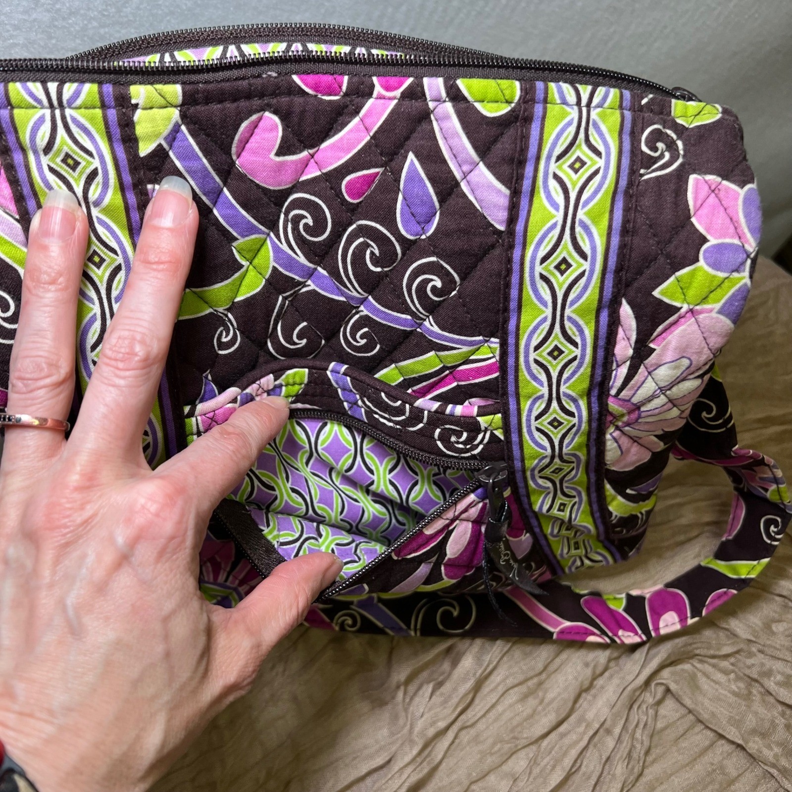 Vera Bradley Crossbody & Wristlet Set Retired Purple Punch Floral Y2K Nostalgic