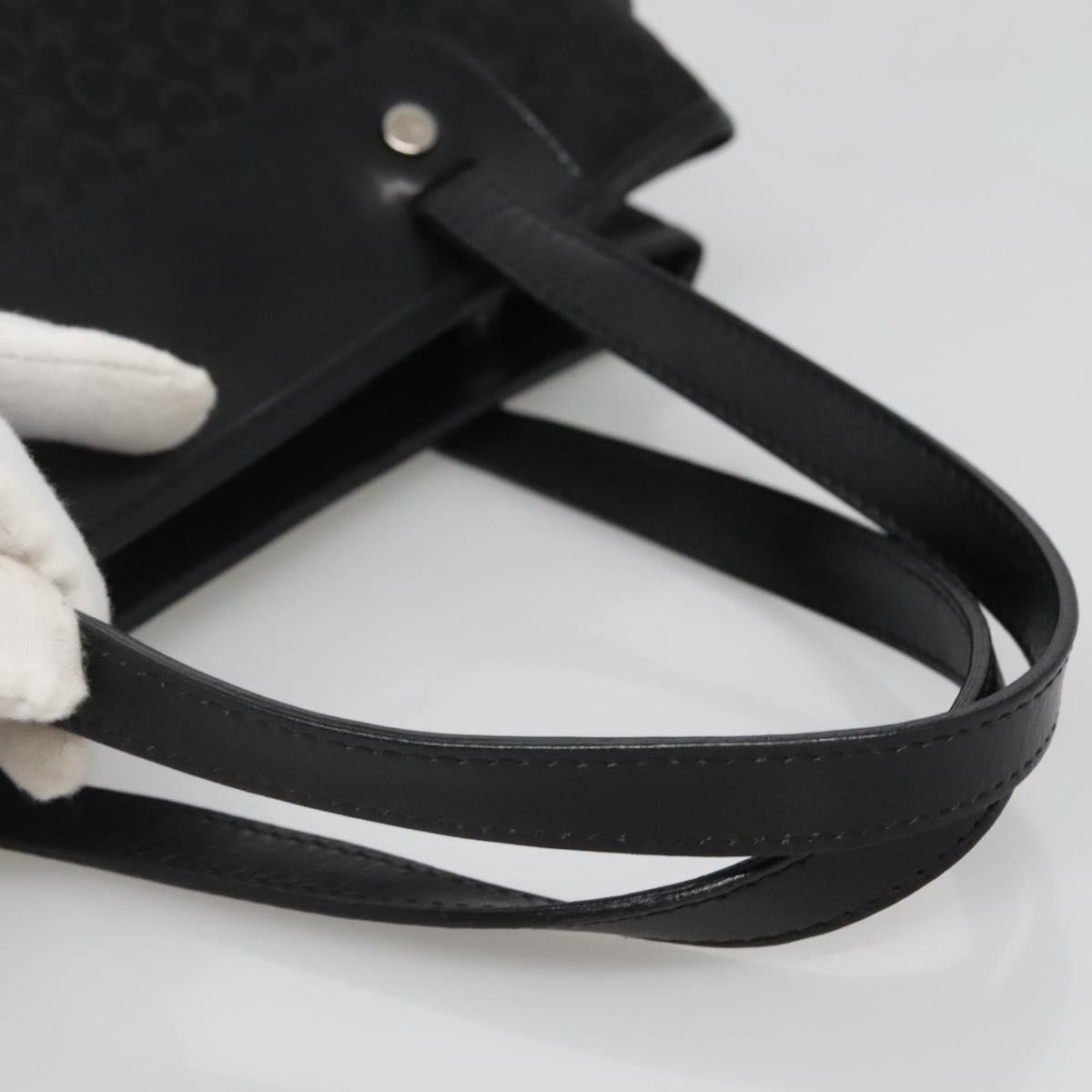 CELINE C Macadam Canvas Hand Bag Black Auth ep7965