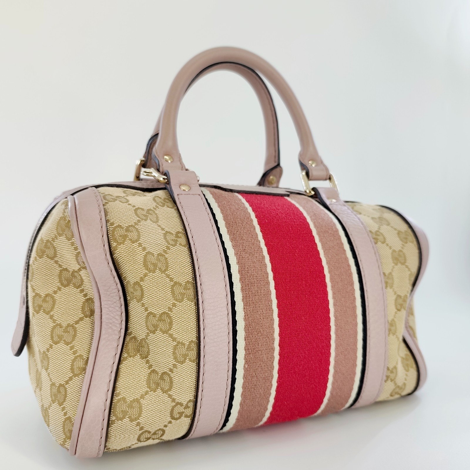 2016-2025 Medium GG Canvas Web Joy Boston Bag Satchel BF00297