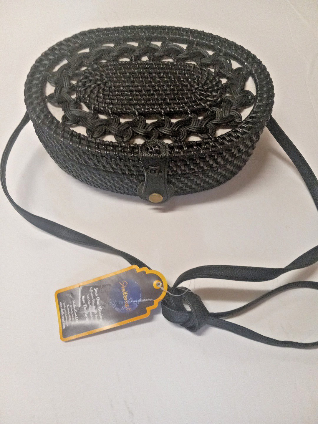 ShelterCast Rattan Wicker Shoulder Bag Cross Body Oval Handbag New BOHO STYLE