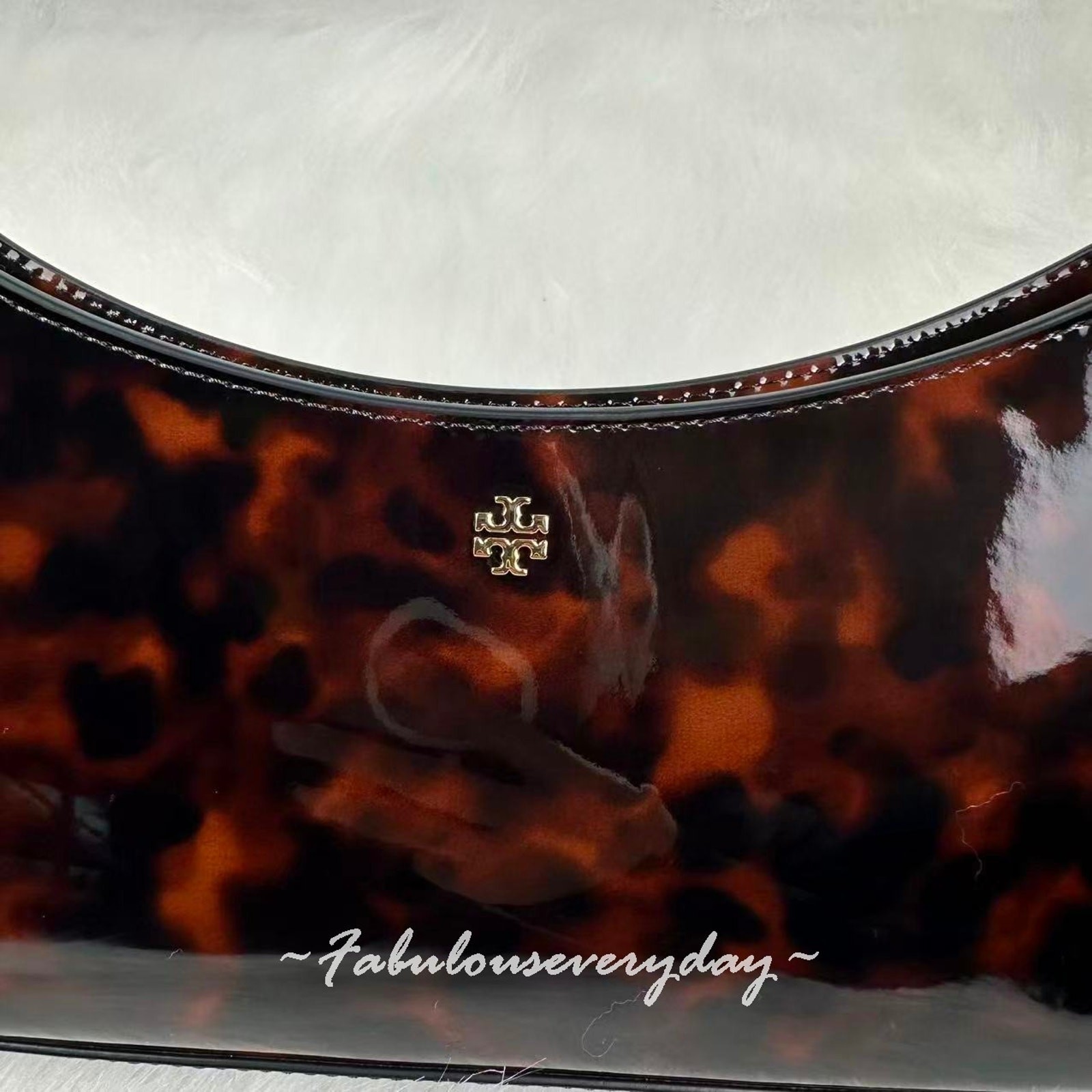 Tory Burch Emerson Torttoise Shoulder Bag In Leather/Gold/Tortoise 165969 NWT