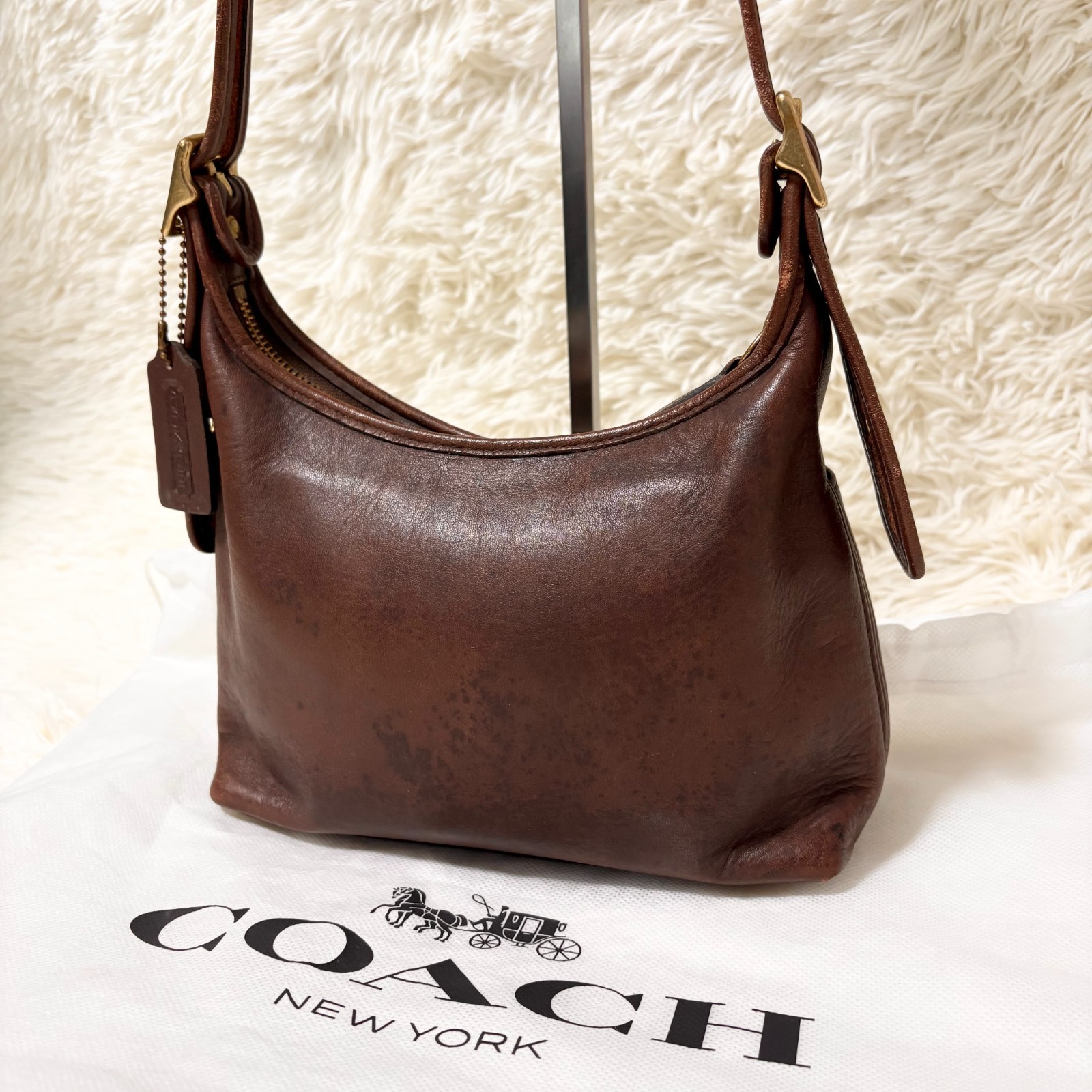 Vintage Coach Legacy Zip Hobo 9136 Aubergine Purple With Wallet And Checkbook