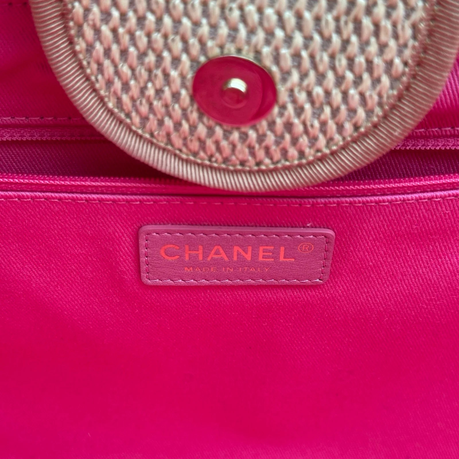CHANEL Deauville Shopping Large Beige / Black Raffia Tote #OKB8232