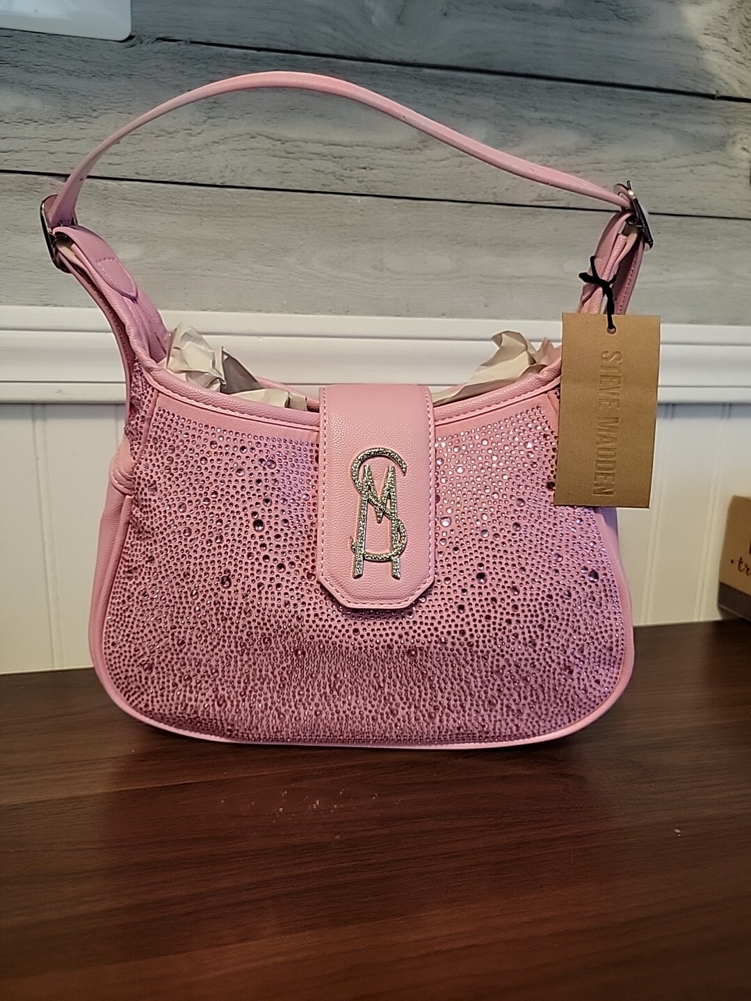 Steve Madden~Fondant Pink~Embellished Shoulder Bag~NWT~DT623385