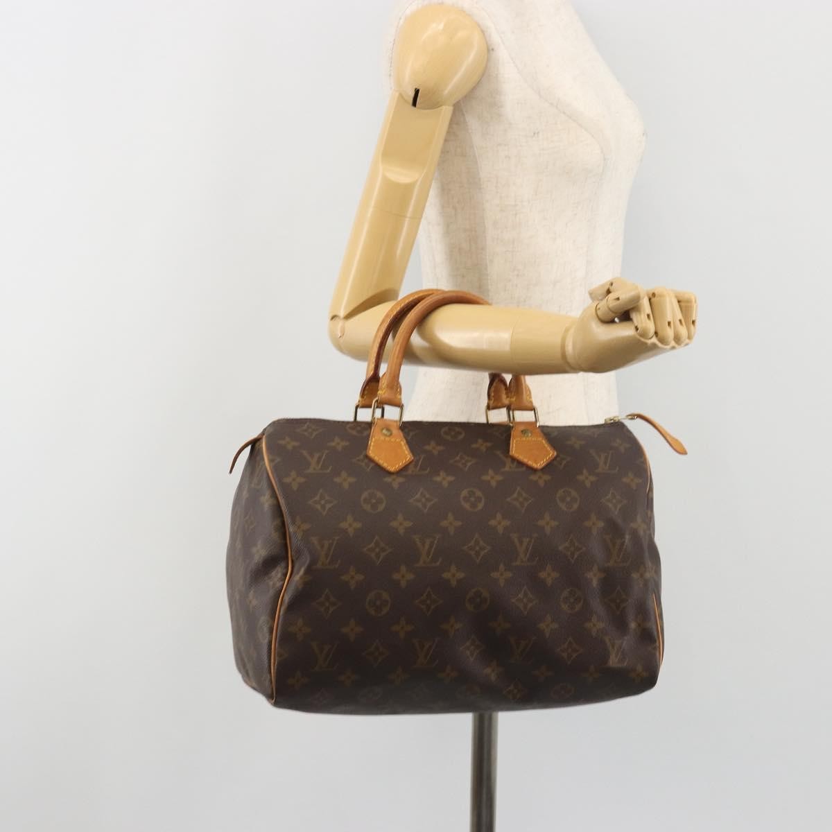 LOUIS VUITTON Monogram Speedy 30 Hand Bag M41526 LV Auth 193955