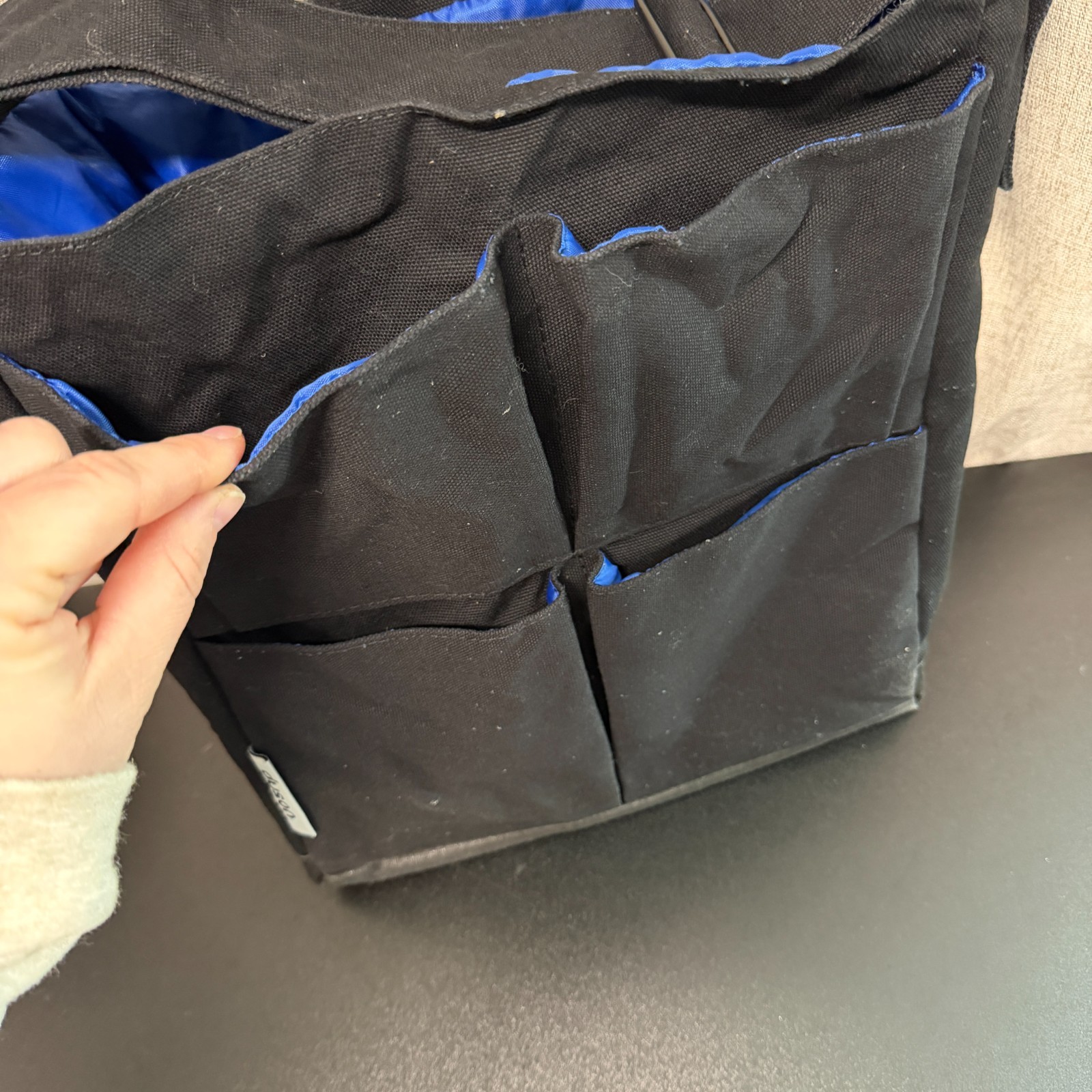 Dyson Shoulder Crossbody Tool Bag Black Canvas Genuine Organizer Multi-Pocket