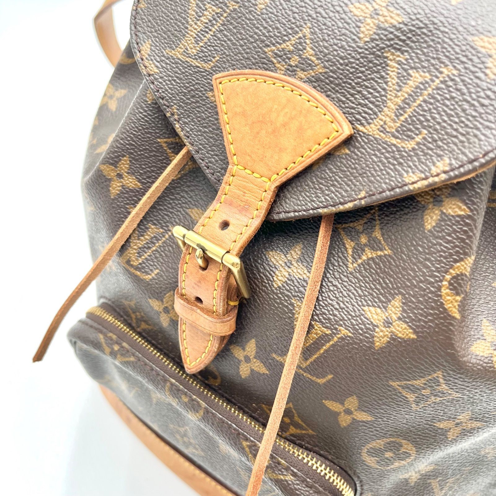 Auth Louis Vuitton Monogram Montsouris MM Backpack Rucksack Bag M51136 2Y8991