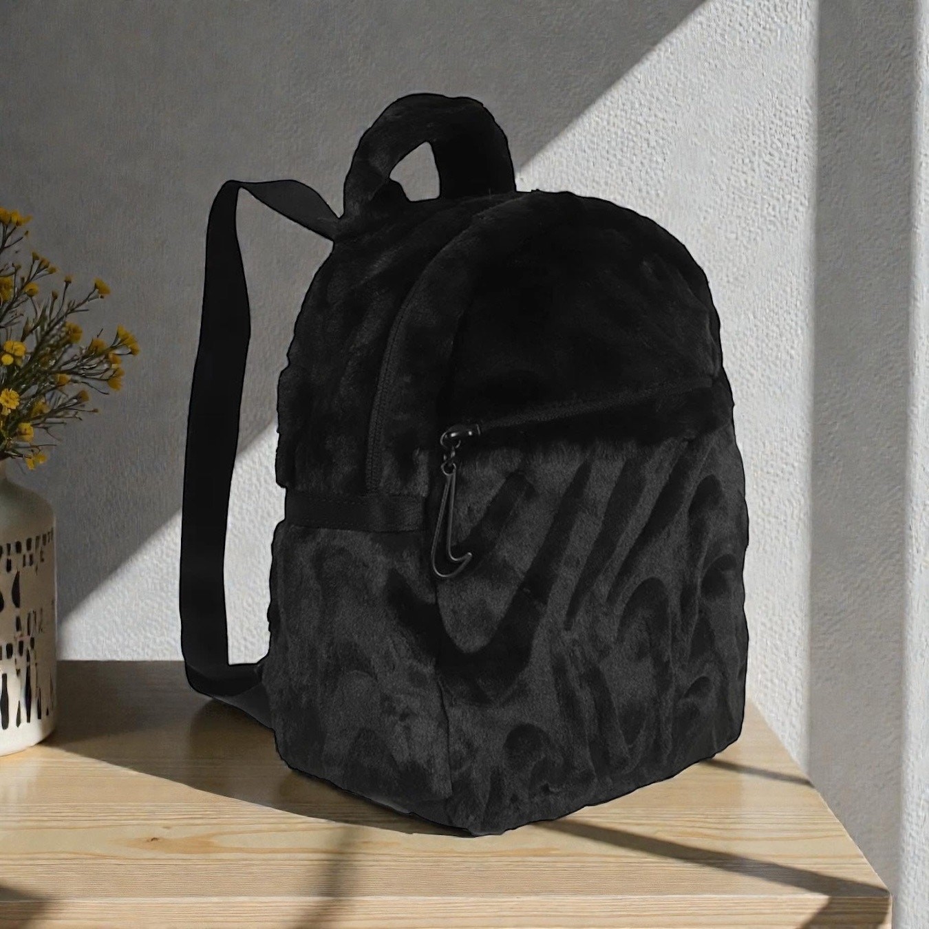 NWT Nike Futura Faux Fur Mini Backpack Women’s Sports Backpack Casual streetwear