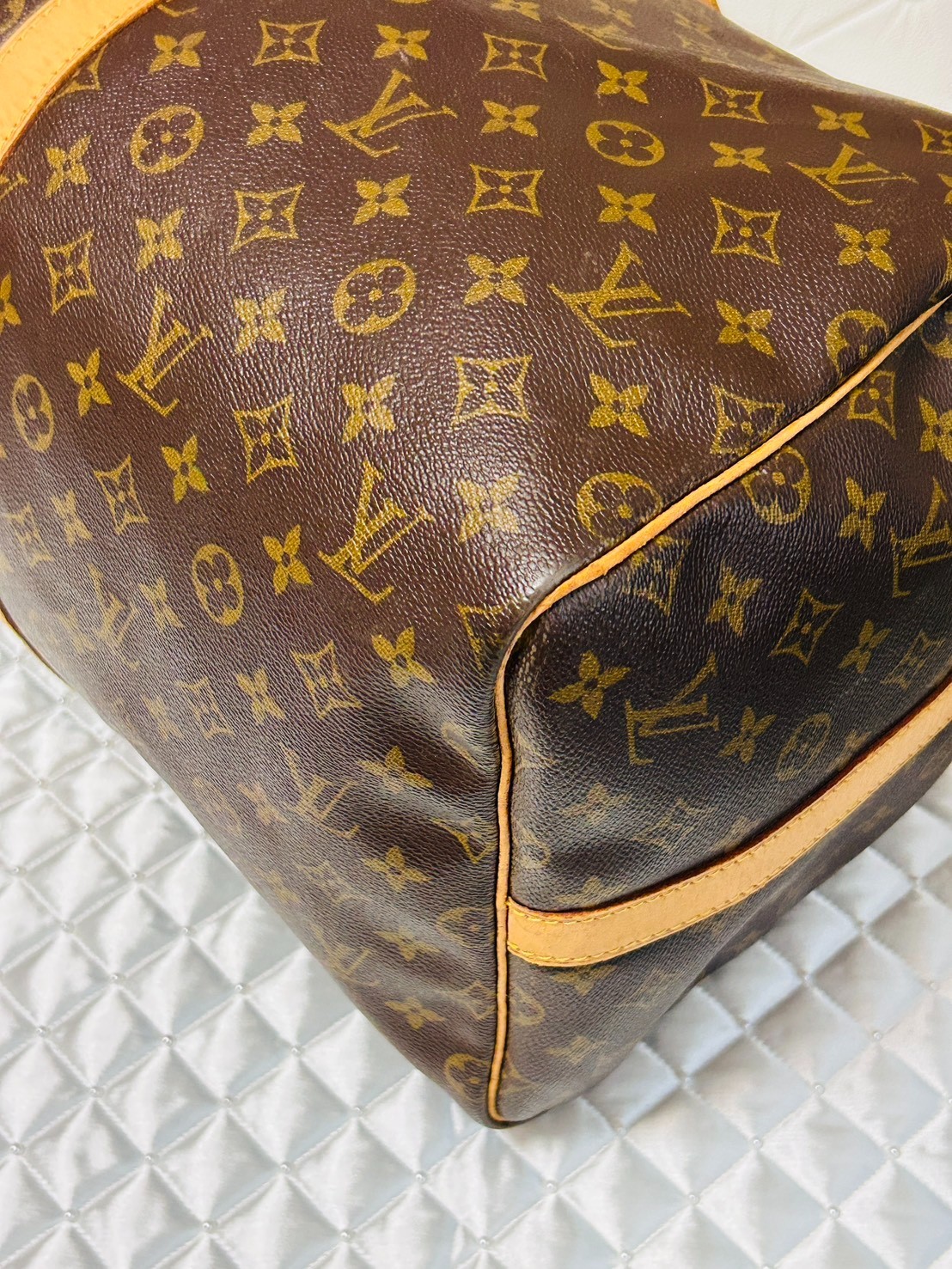 Louis Vuitton Keepall Bandouliere 55 Monogram Canvas Brown Boston Bag M41414 LV