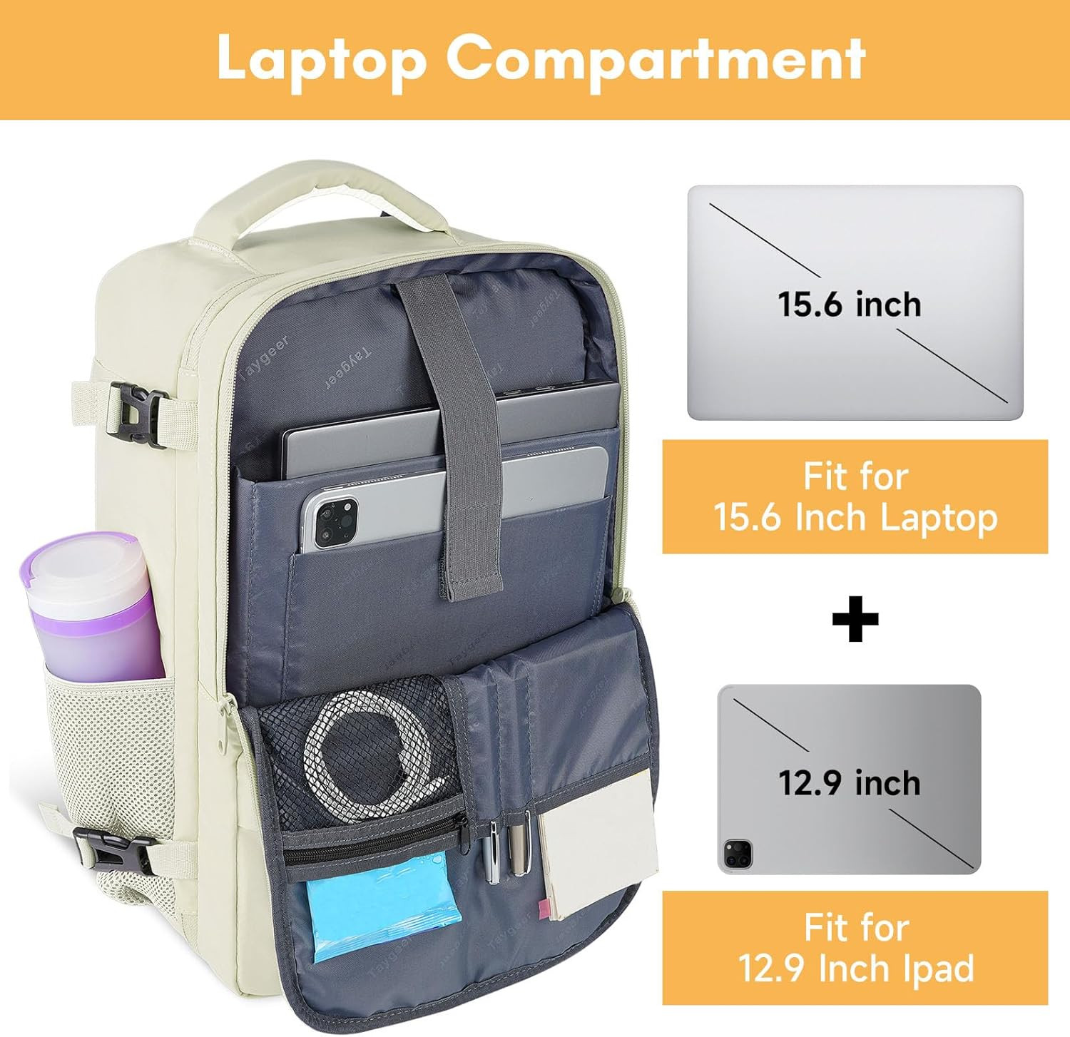 Travel Backpack for Women,Carry on Backpack-Shoe Pouch,TSA 15.6″ Laptop BackPack