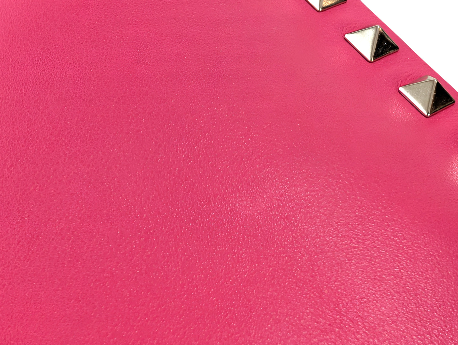 VALENTINO GARAVANI Clutch Bag Rock Stud Leather Purse Pink　*Rank A*