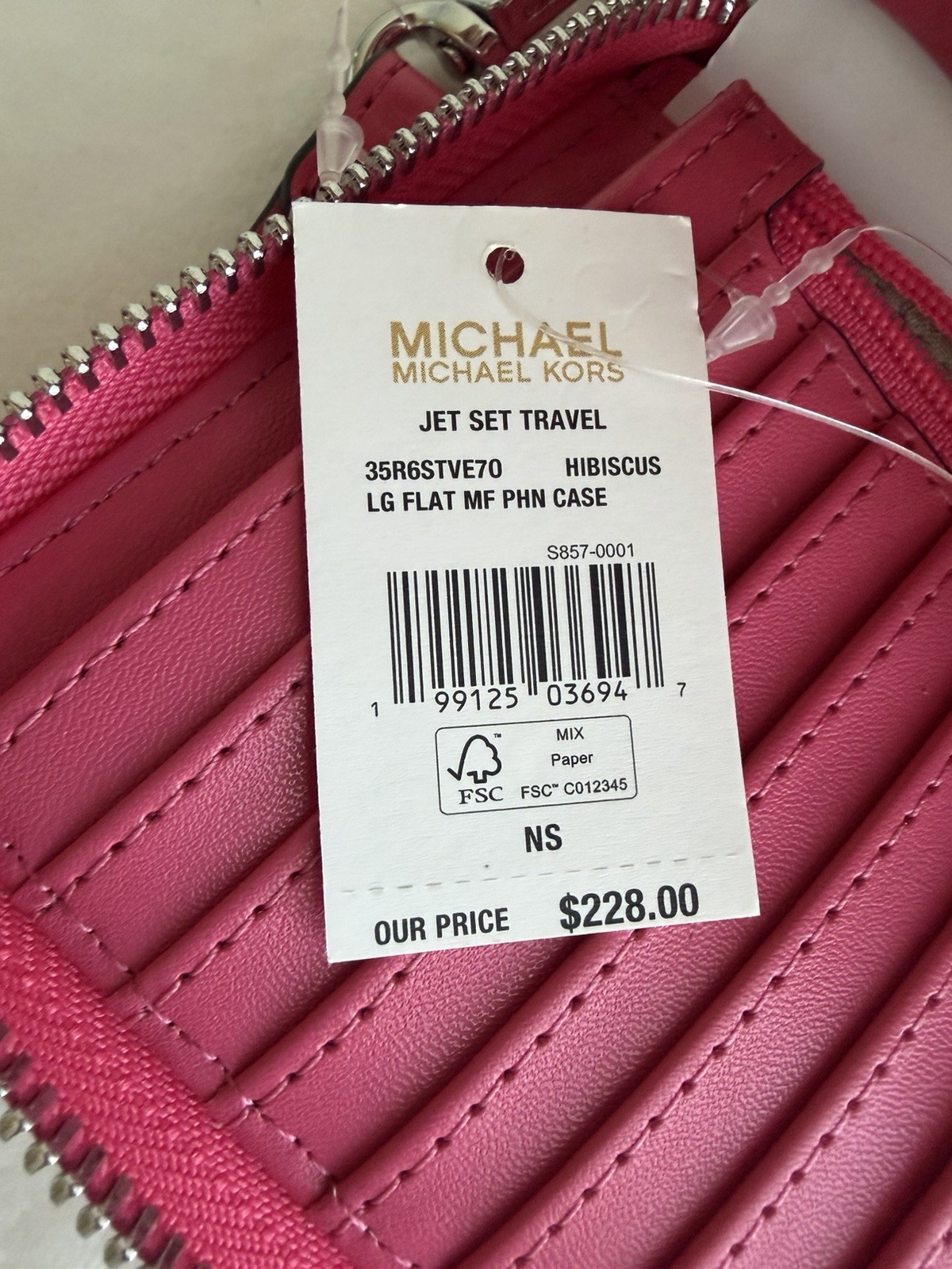 Michael Kors Medium Pink Heart Print Satchel Zip Detachable Strap Wristlet