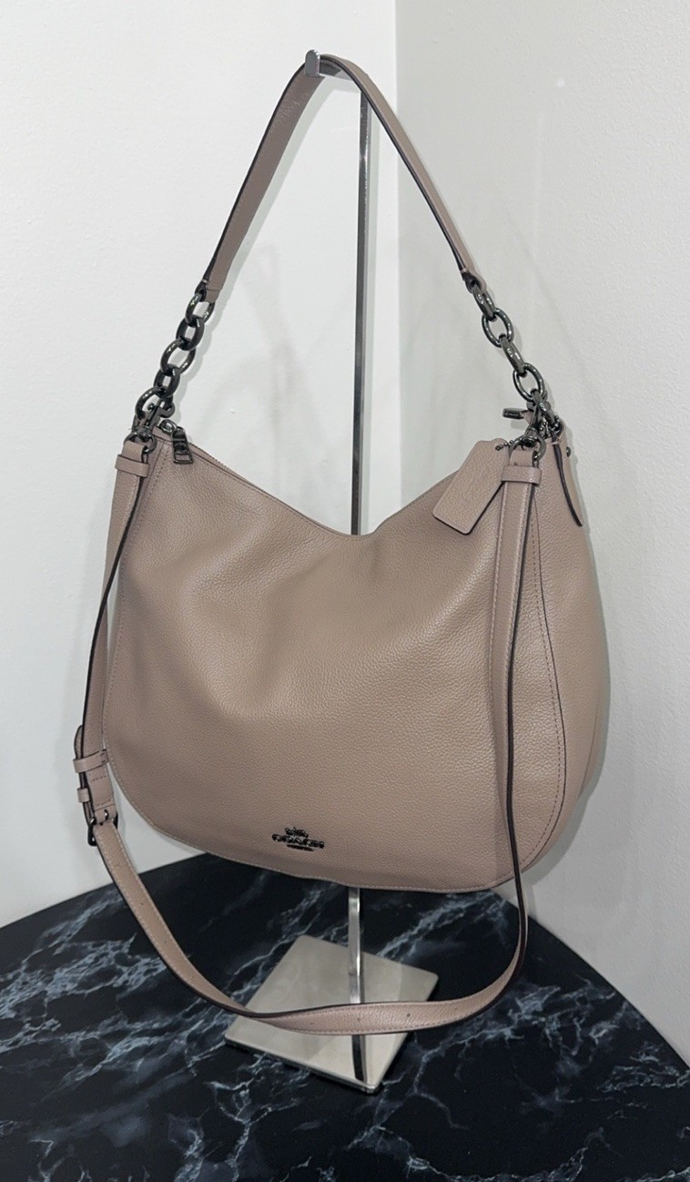 COACH Women’s Elle Hobo Bag Leather Large Carryall Handbag AUTHENTIC