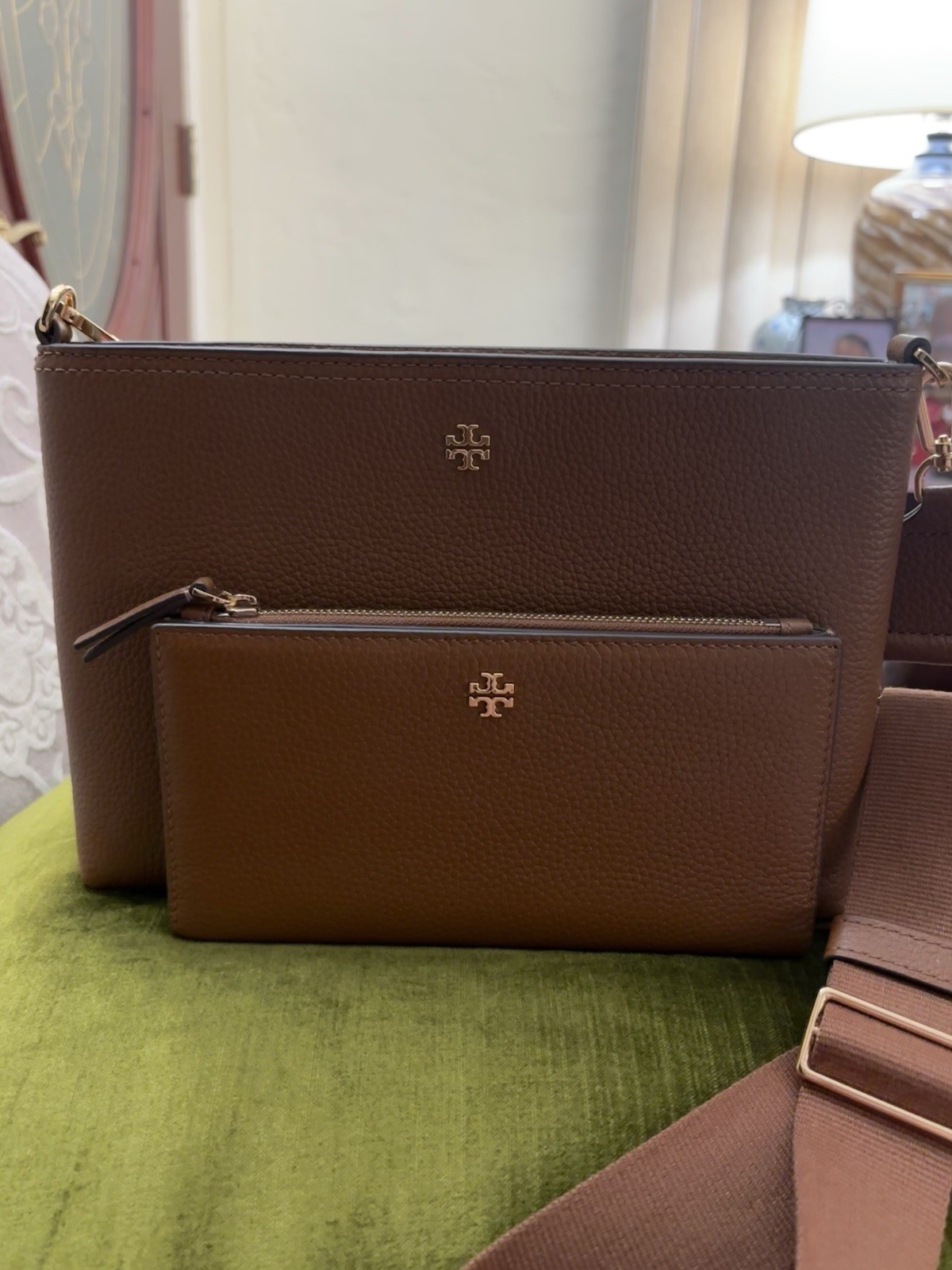 Tory Burch Blake Swingpack Leather Crossbody + Wallet