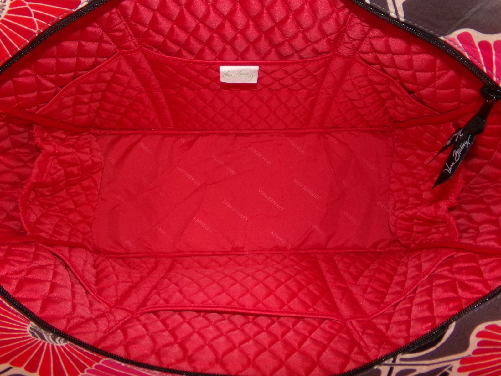 Vera Bradley Extra Large Zip Travel Tote Cheery Blooms VGUC