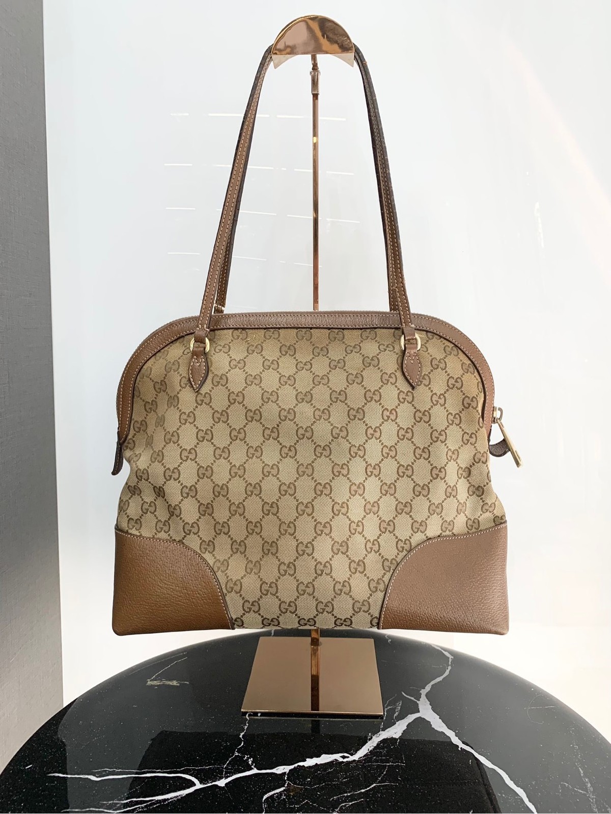 Gucci Pre-Owned Authentic Tote Brown 323673-KH1BG-9783 Canvas