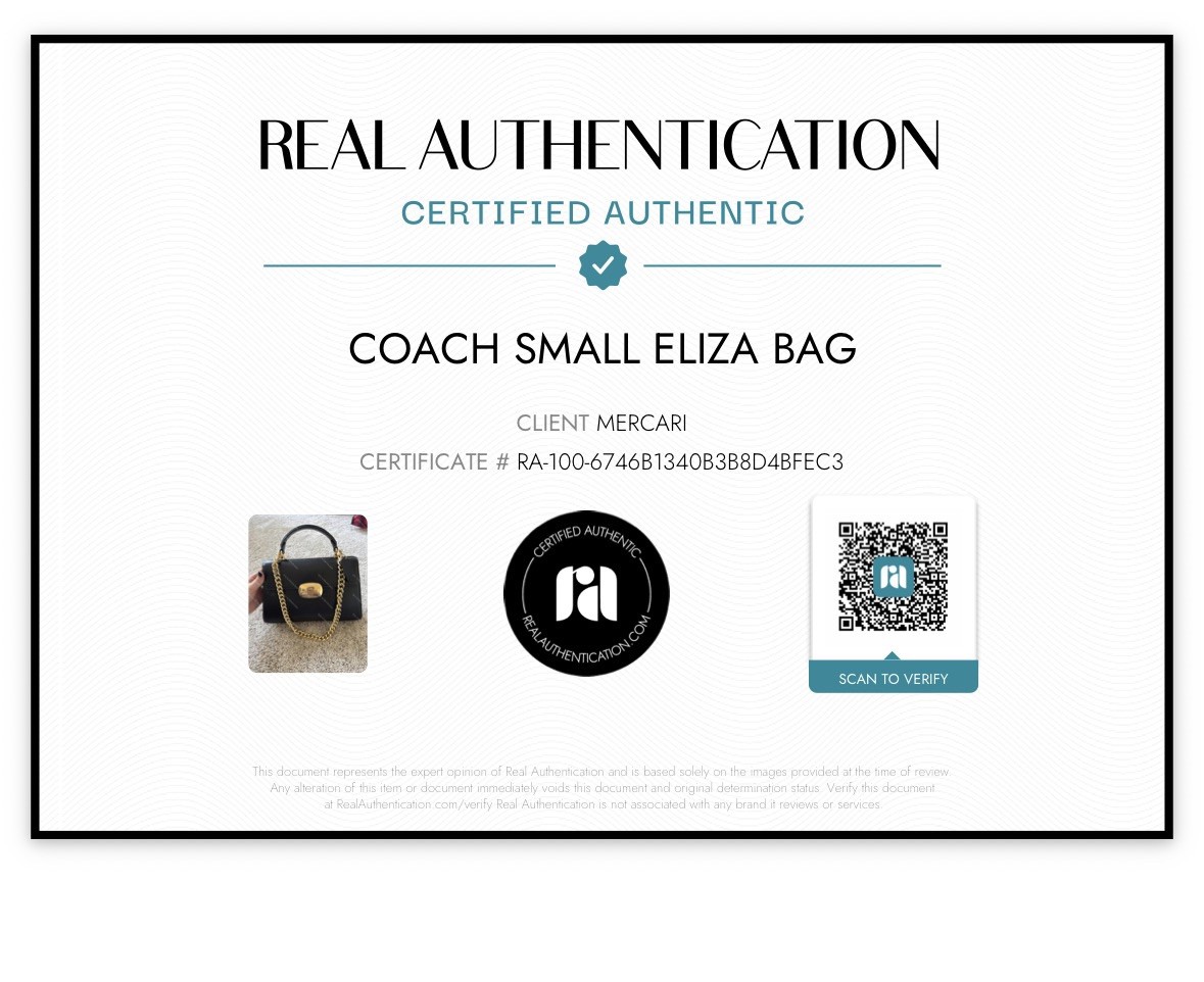 Authentic Coach Eliza Top Handle Bag Black Leather Handbag