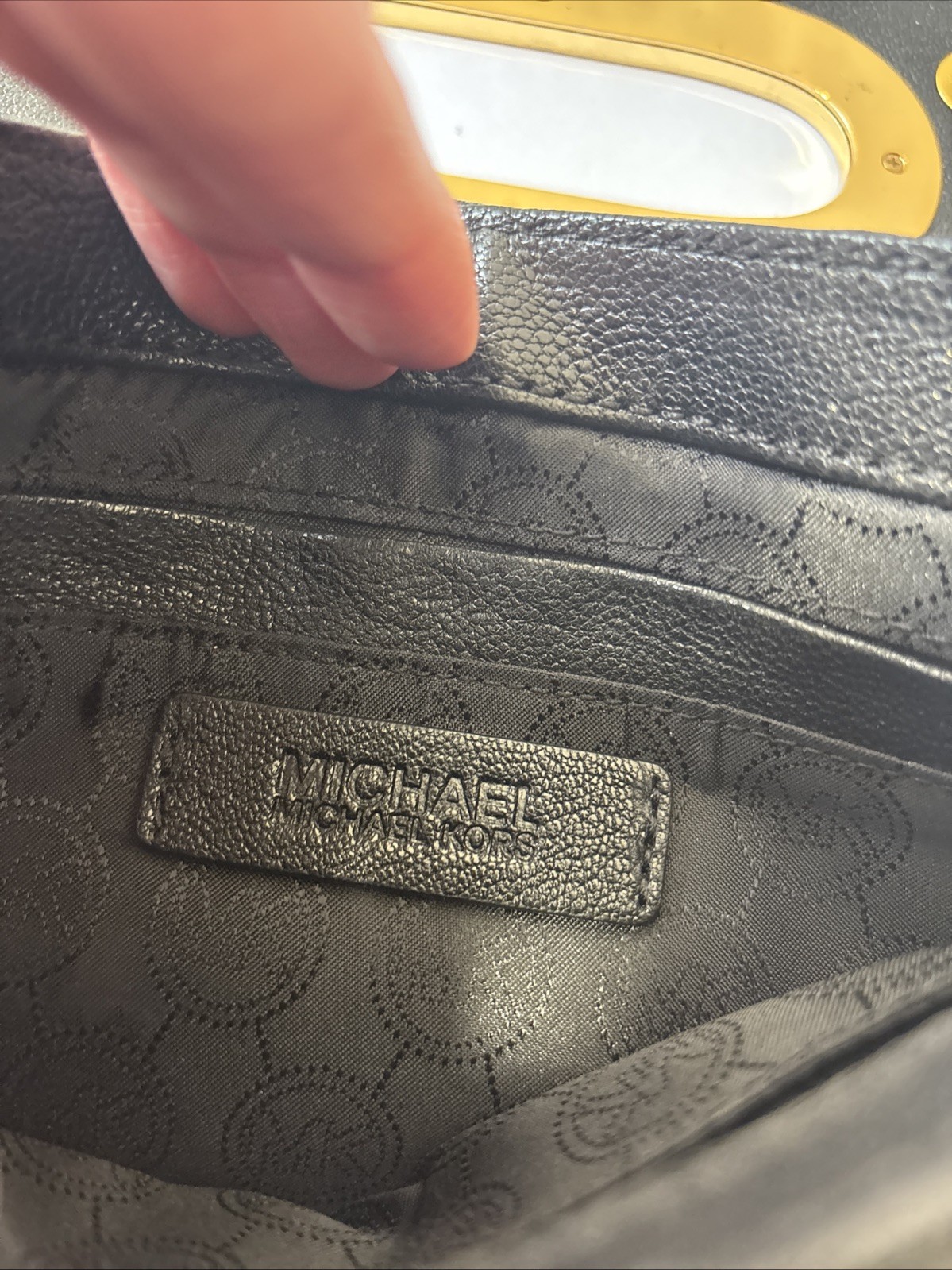 Michael Kors Black Berkley Top Handle Shoulder Strap Leather Crossbody Purse