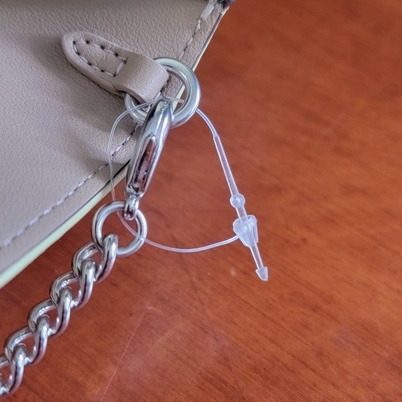 Coach CJ528 Puffy Diamond Mini Wallet Chain Lime Green Napa Leather Bag NWOT