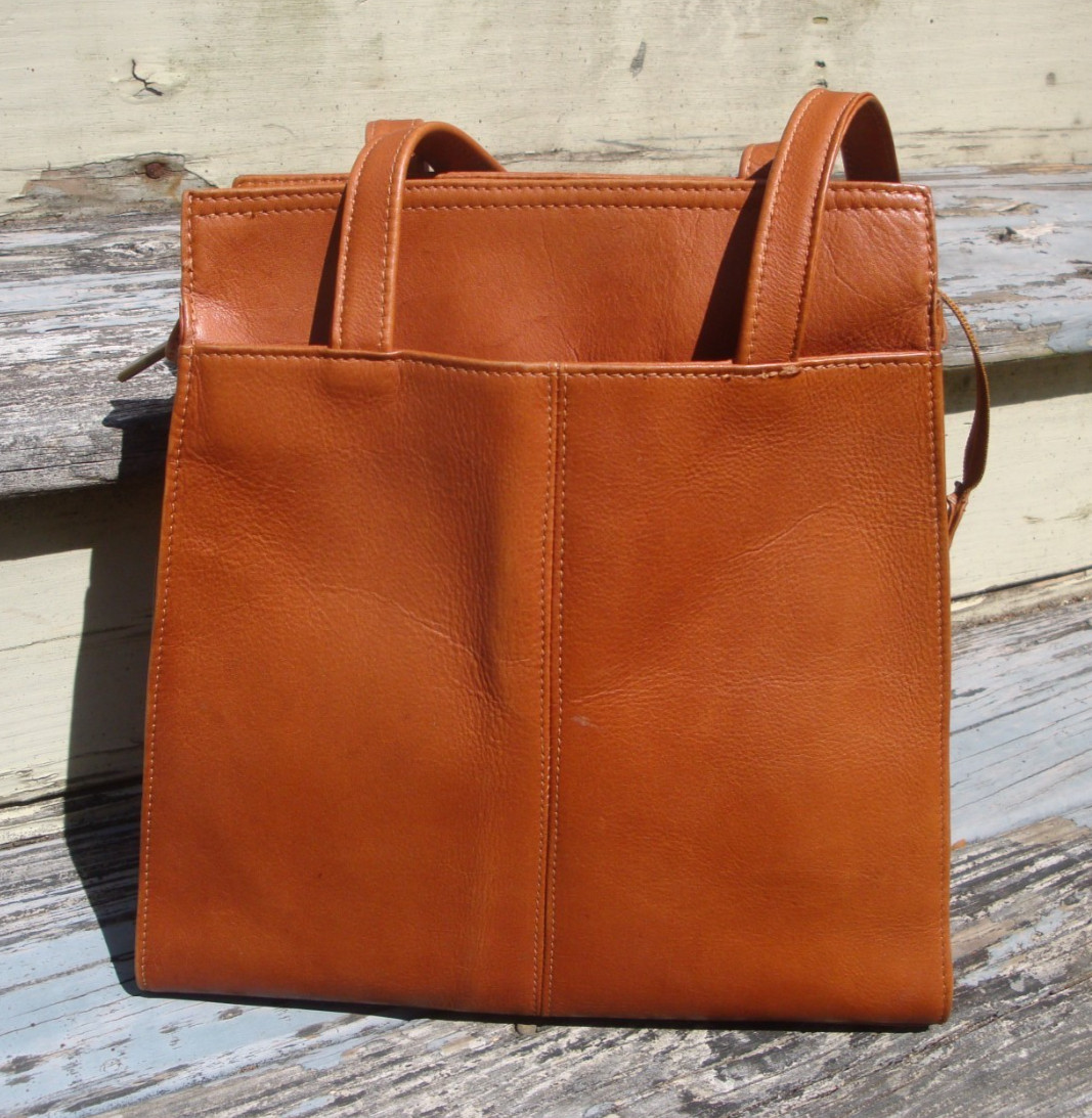 COLOMBIAN LEATHER Brown Handbag Shoulderbag Medium Tote Boho Hobo Purse Satchel