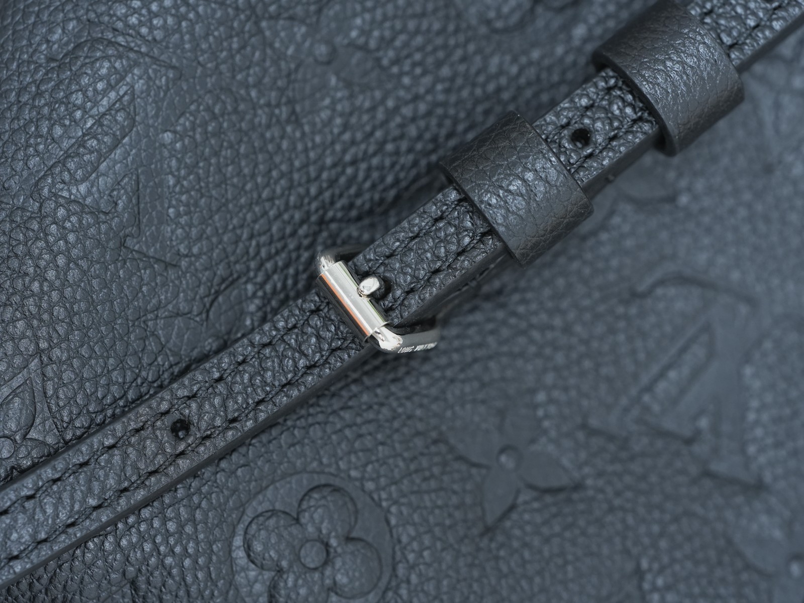 LOUIS VUITTON Pallas Clutch Black Monogram Empreinte Shoulder bag Women