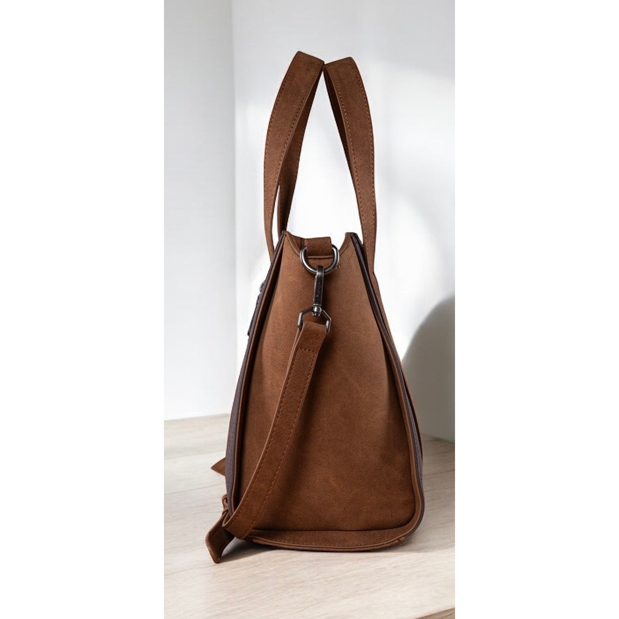 Wrangler Coffee Stitch Two-Tone Tote/Crossbody *NEW in Package*