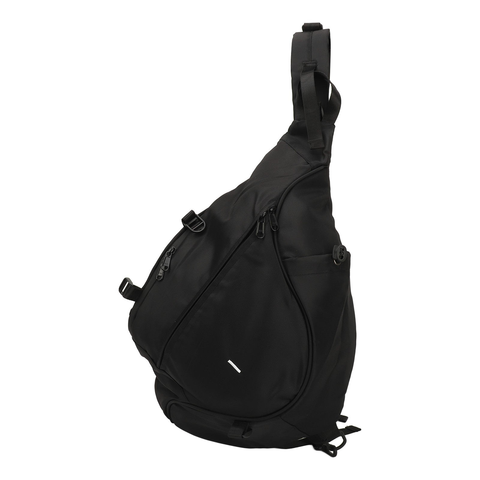 Large Black Sling Bag Waterproof Sling Backpack Oxford Fabric Outdoor Sports