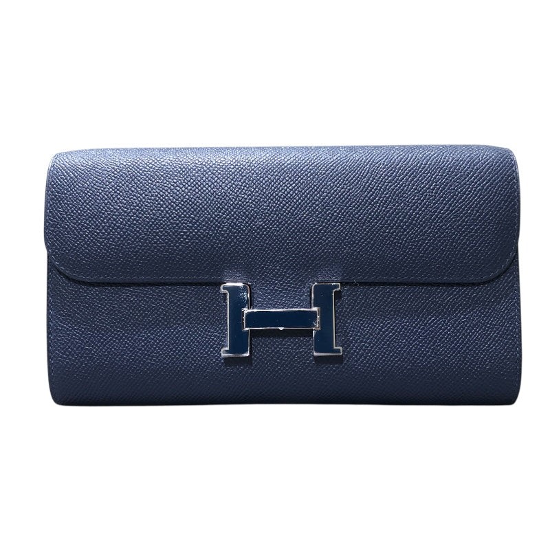 HERMES Constance Togo Bleu Indigo Epsom Leather Shoulder Bag #OKB647
