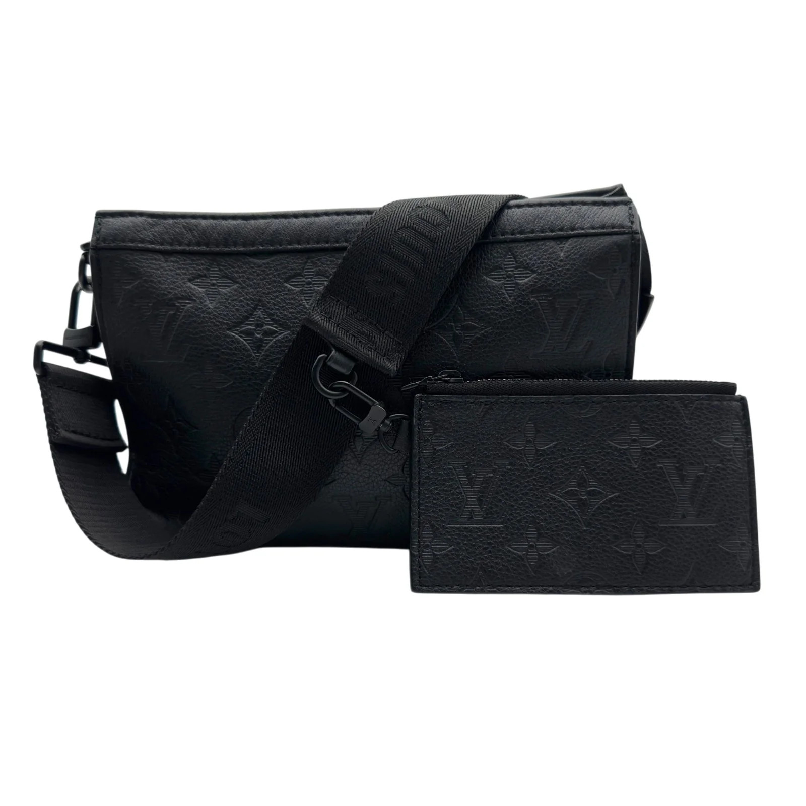 LOUIS VUITTON Gaston Werable Wallet Black Monogram Shoulder Bag M81115 #OKB6690