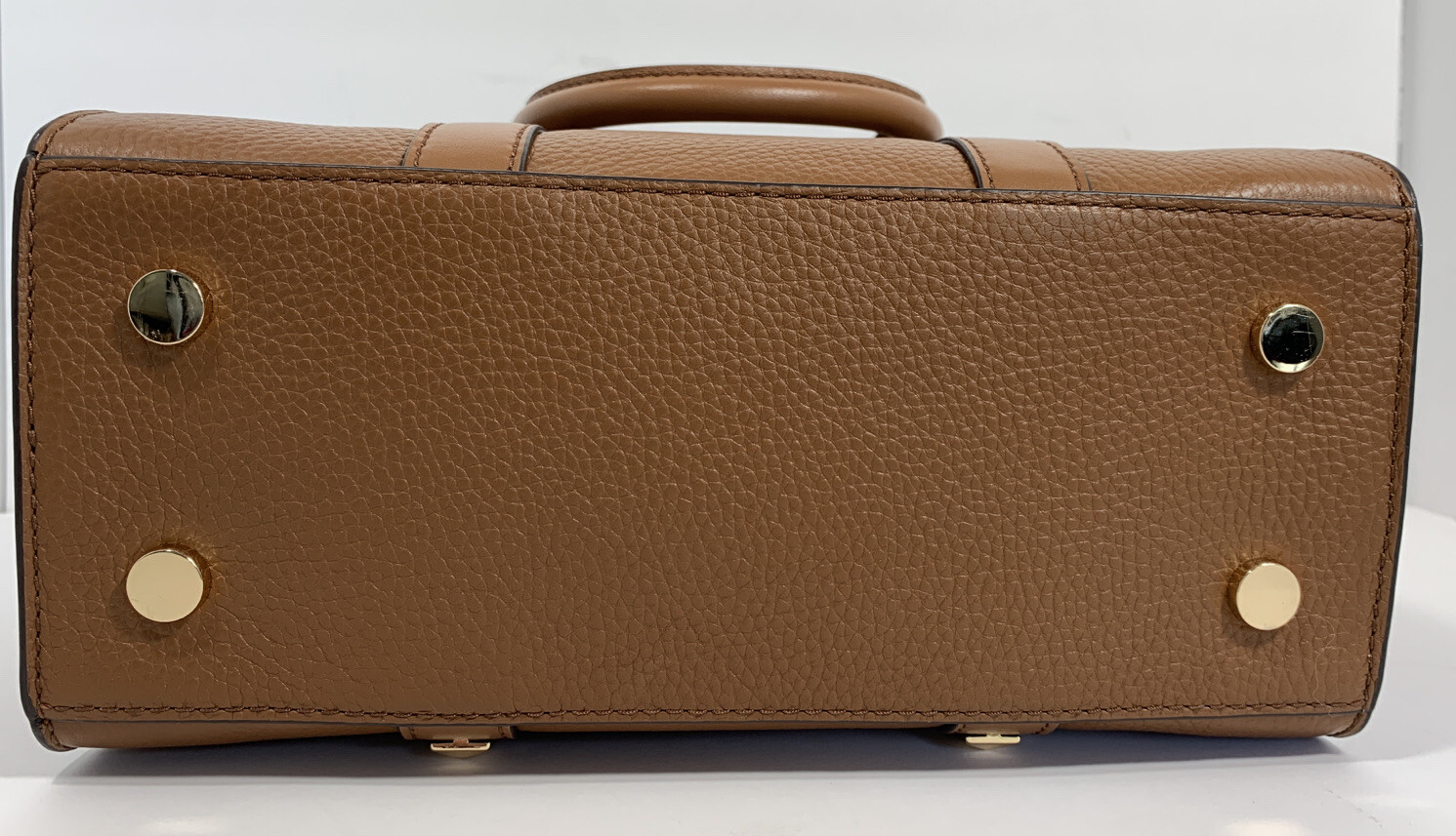 Michael Kors Nouveau Hamilton Small Studded Leather Satchel / Luggage Gold Sm