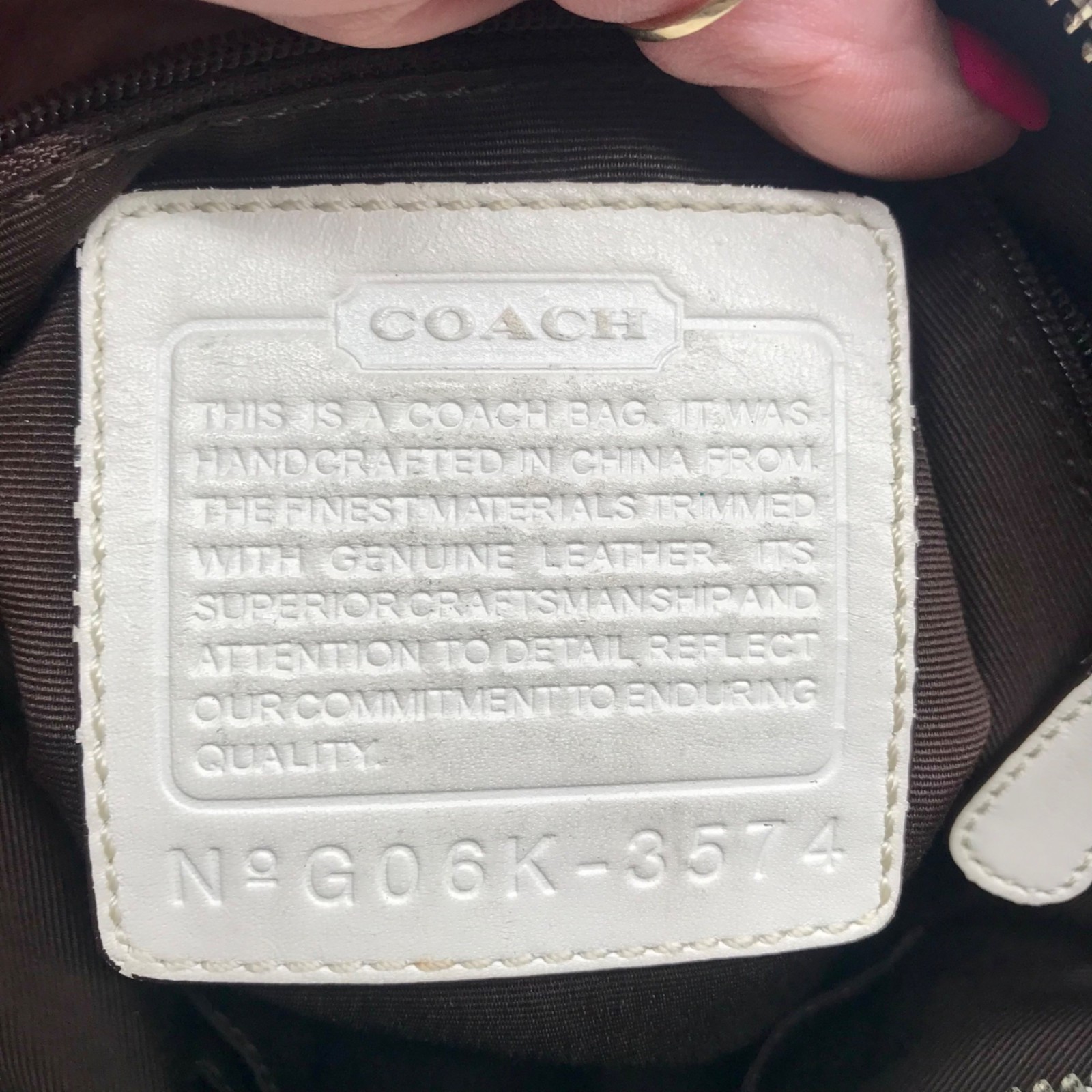 Coach Signature Canvas Khaki/White Jacquard Leather Chelsea Shoulder Bag