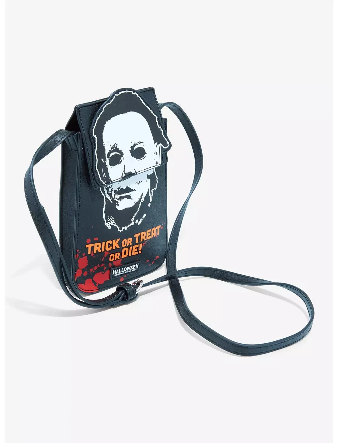 Halloween Michael Myers Crossbody Bag Trick or Treat or Die Snap Button New