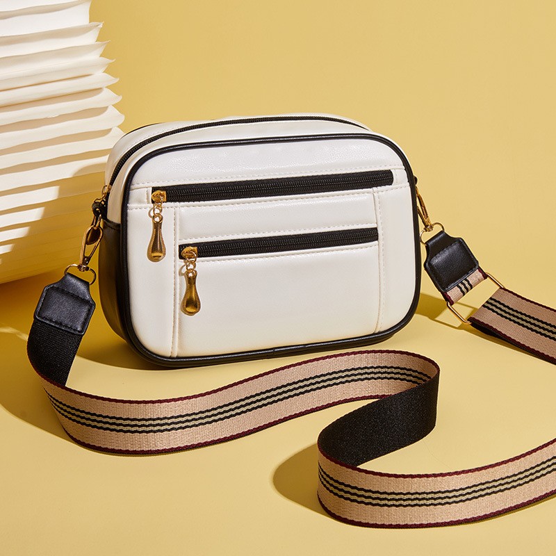 Light Luxury Square Zipper Bag for Daily Use – Medium Size Fashion Messenger