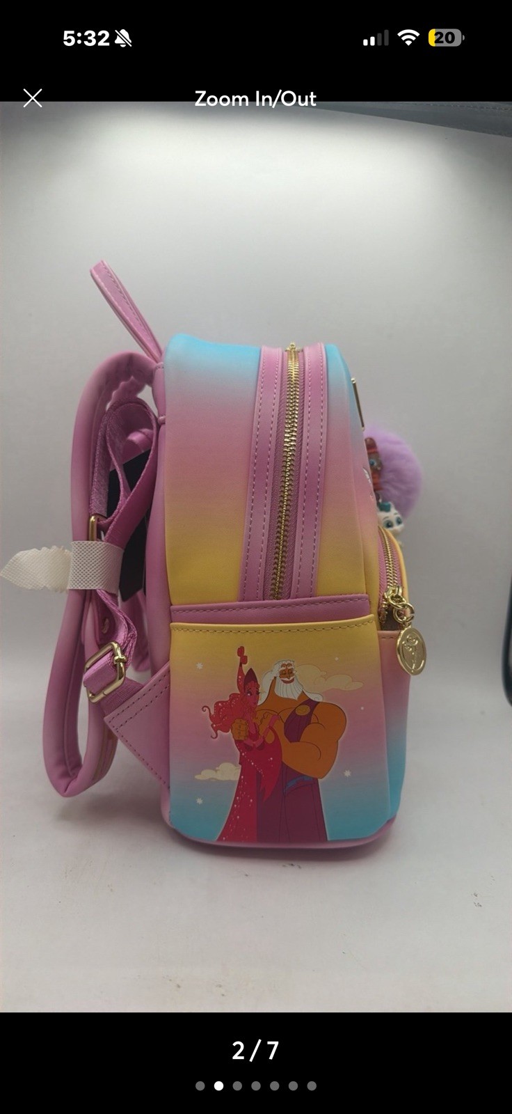 Loungefly Disney Hercules & Meg Mini Backpack w/ charm