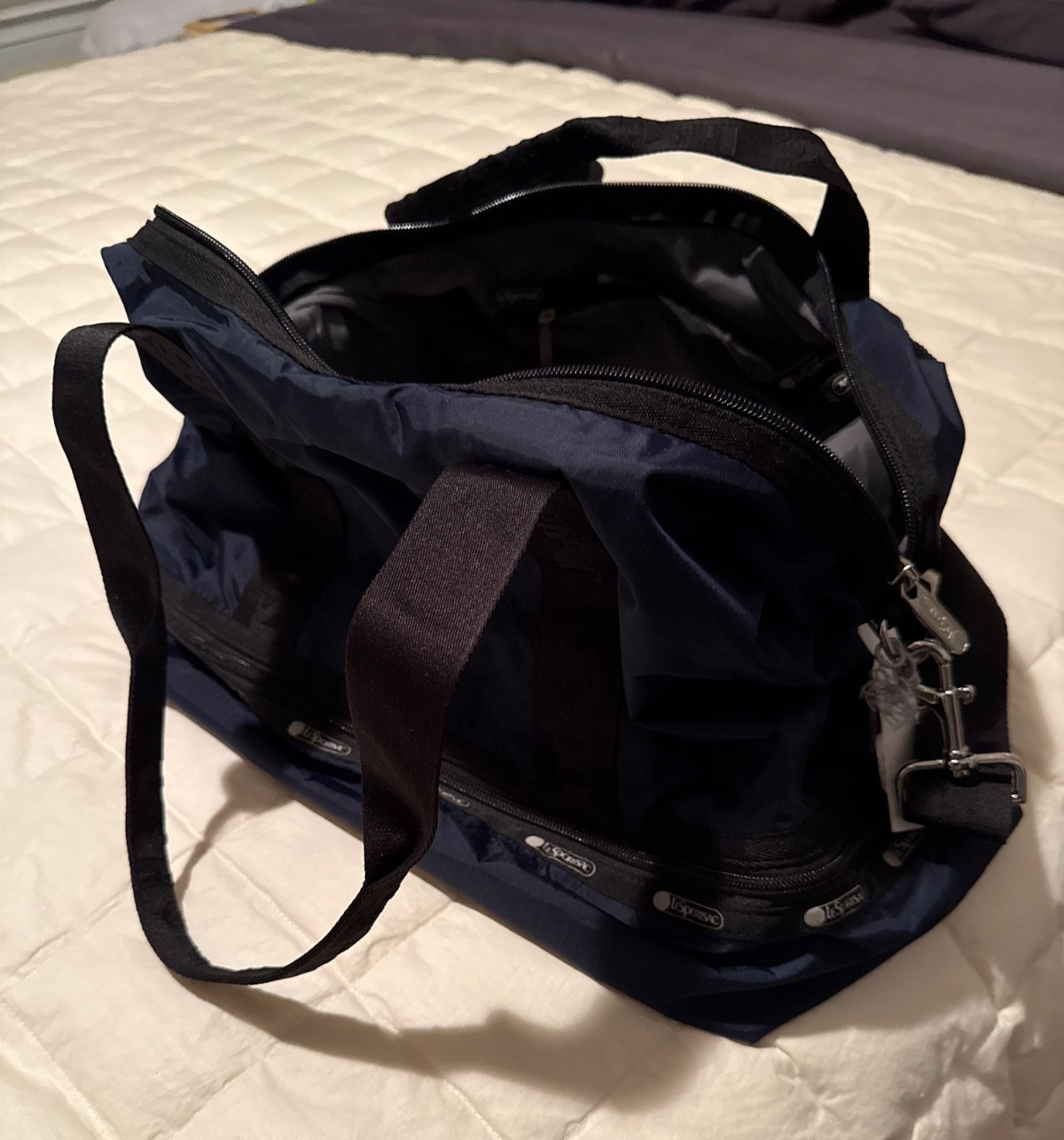 NWT LeSportsac Flight Series Small Weekender Duffel w/Zip-Bottom Pre-2005 -RARE