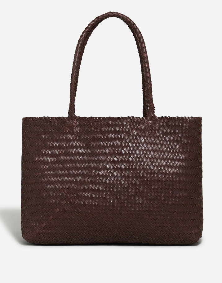 NEW Madewell The Signature Woven Tote, Coffee Bean