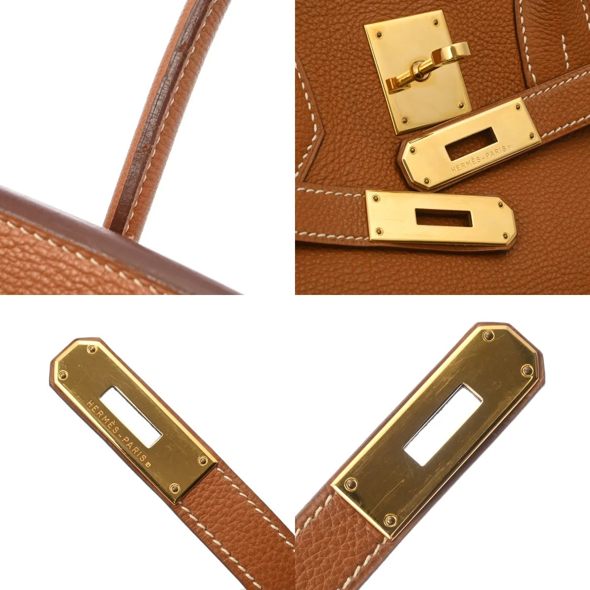 Hermes Birkin 35 Handbag Togo Leather Gold #WB5562