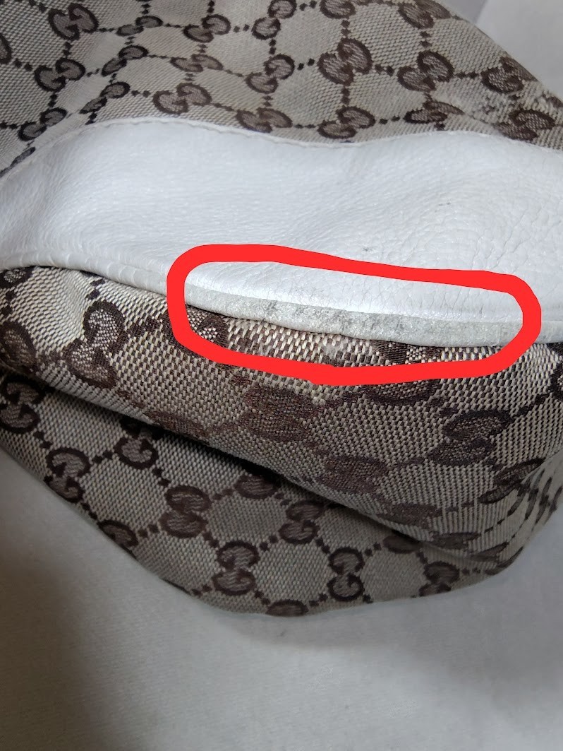 Gucci Tote Bag Soulder GG Canvas G Gold Authentic 453T0454