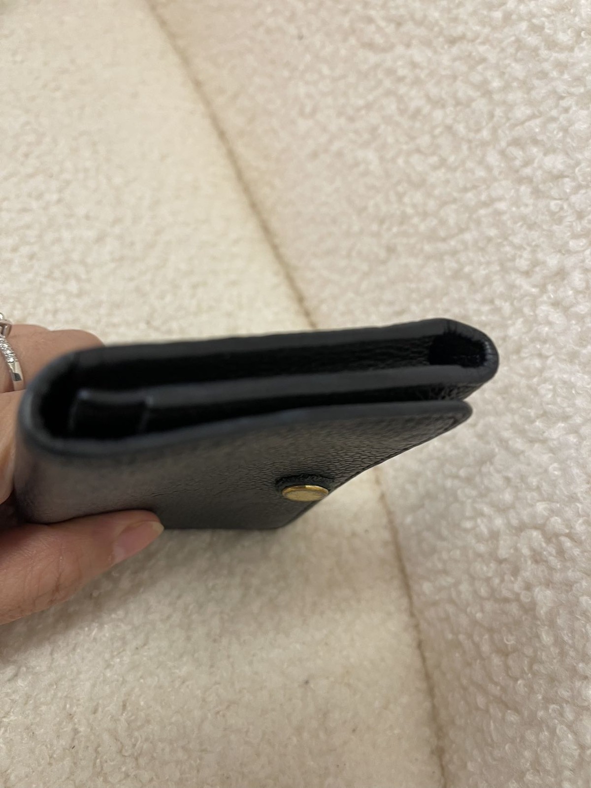 Louis Vuitton Monogram Empreinte Normal Size Black Leather Card Holder Duty Paid