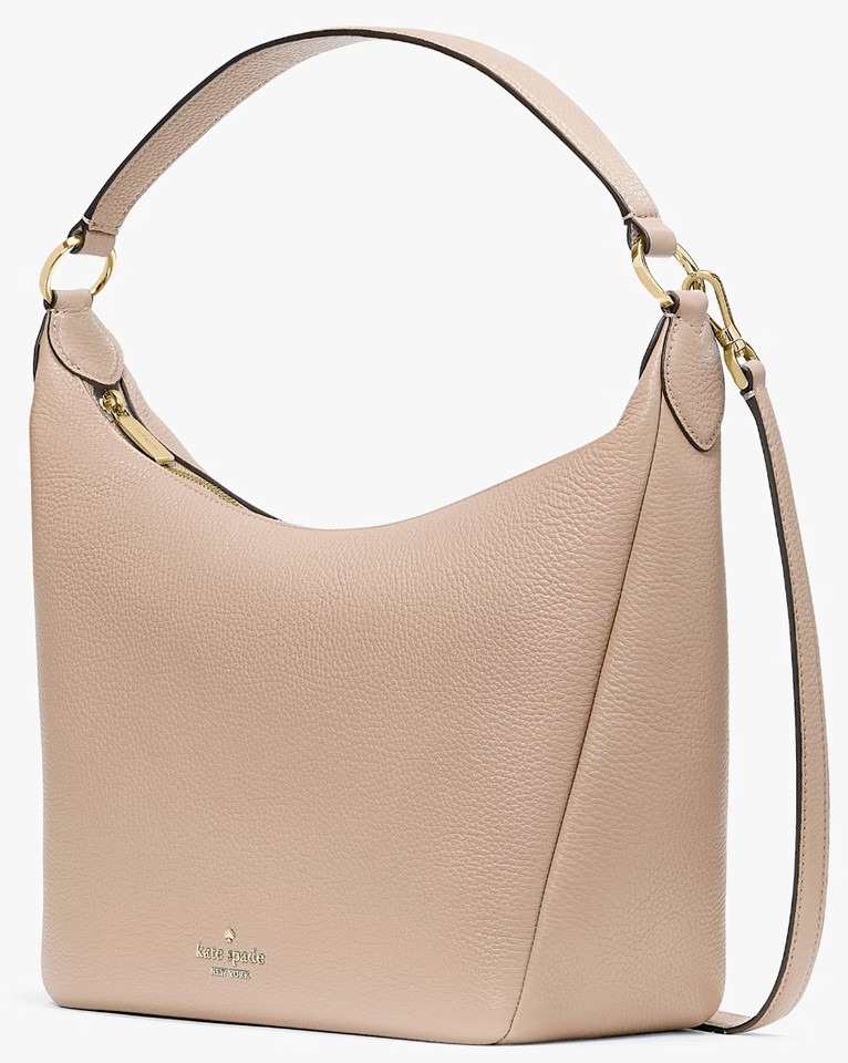 Kate Spade Leila Shoulder Bag Warm Beige Leather KB694 NWT Purse $399 Retail