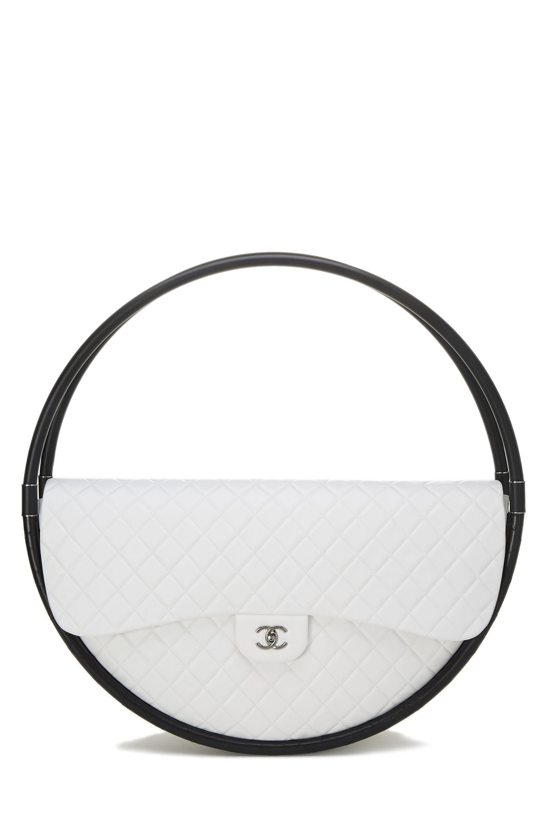 Chanel White Quilted Lambskin Hula Hoop Bag XL – WGACA