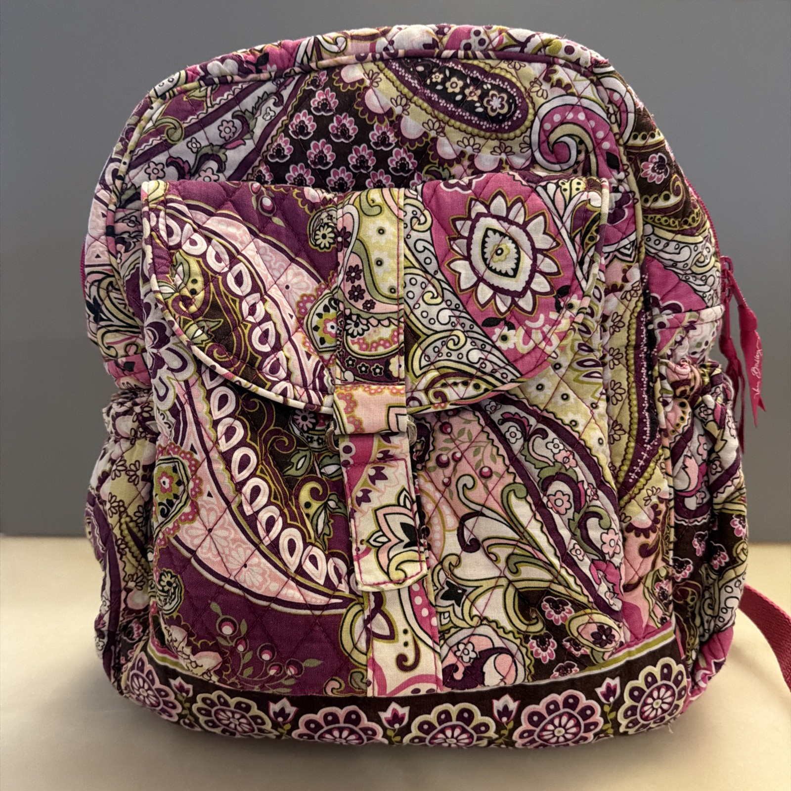 Vera Bradley “Very Berry Paisley” Retired Print 2010 – Backpack/Book Bag Pink