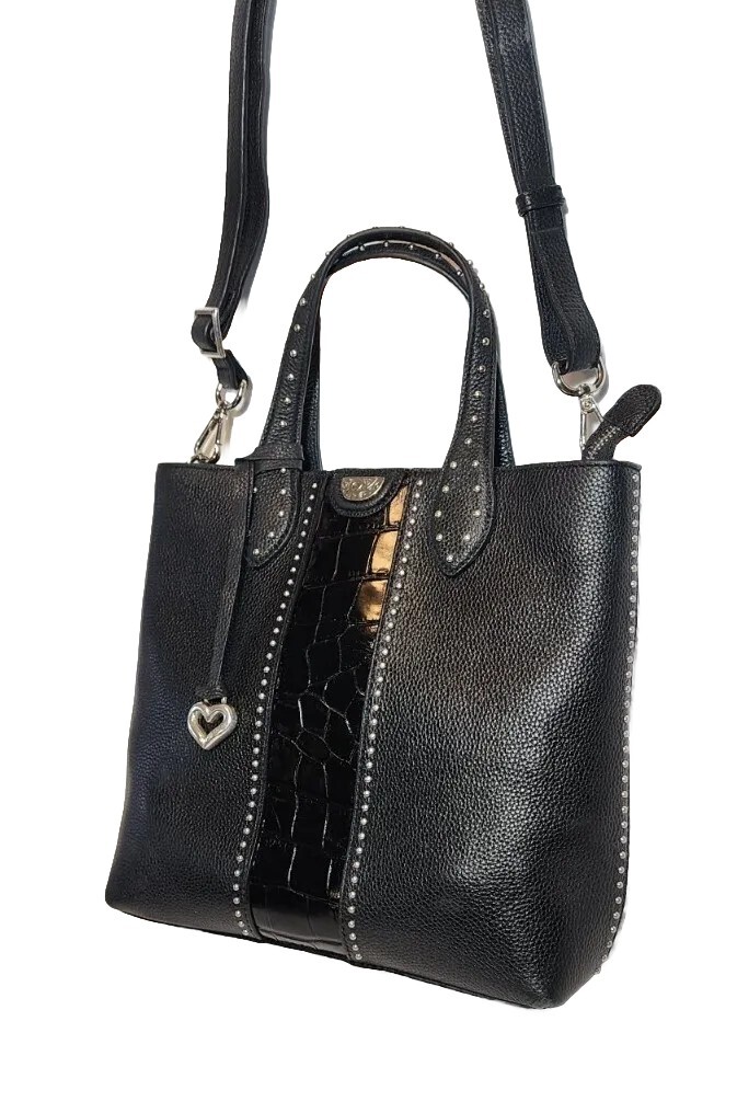 BRIGHTON PRETTY TOUGH JOHNNY TALL STUDDED CROSSBODY HANDBAG TOTE SLEEPER $365