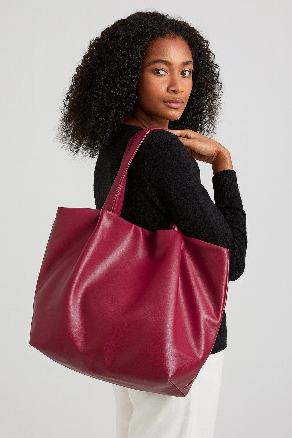 Neiman Marcus Leather – like Plum Tote