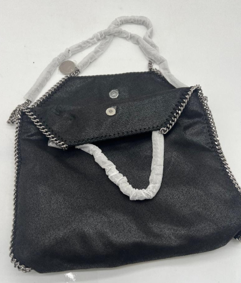 Stella McCartney Falabella Fold-Over Tote Shoulder Bag Black beautiful NEW