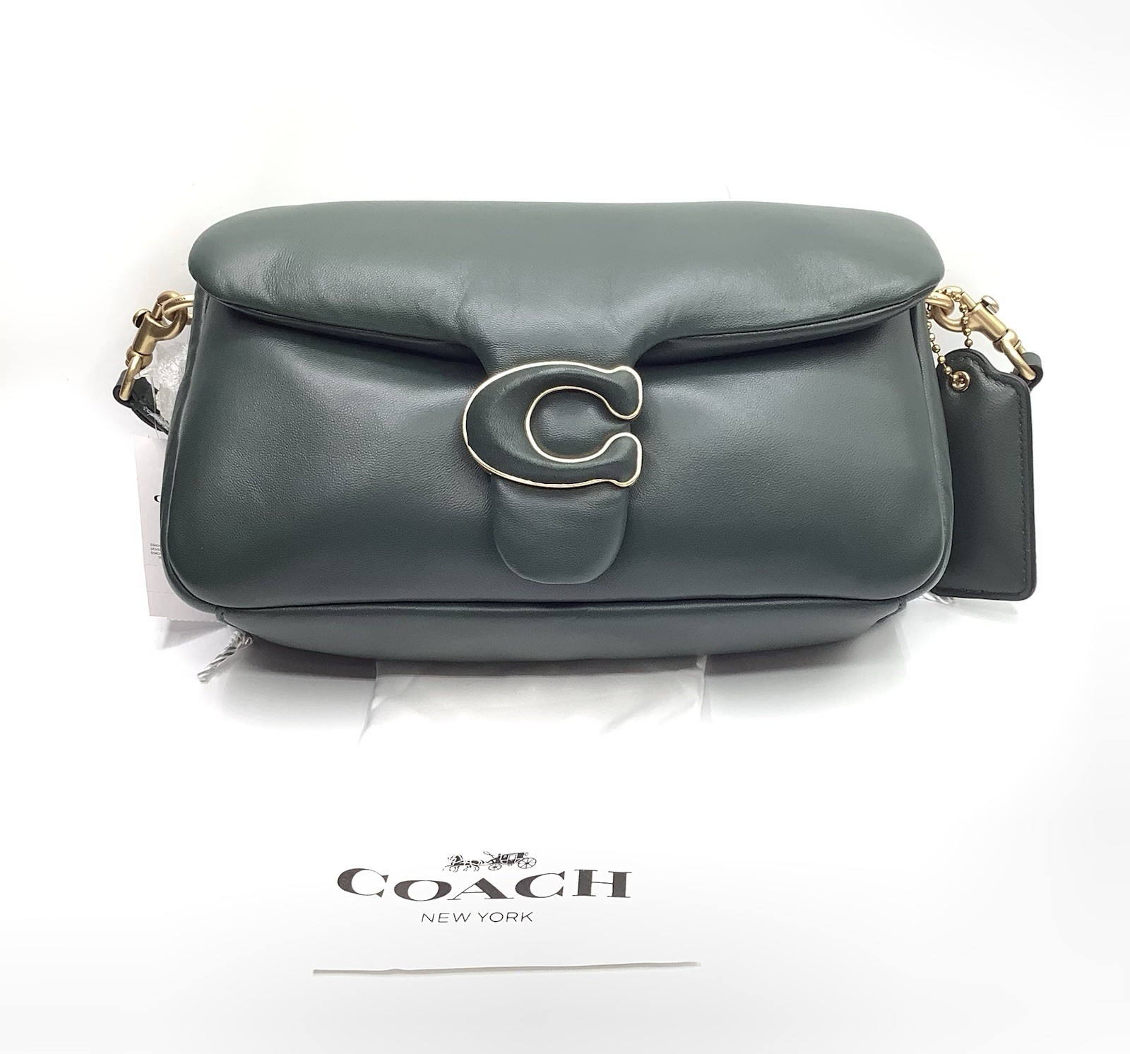 Coach Pillow Tabby 26 Shoulder Bag in Amazon Green Leather – NWT
