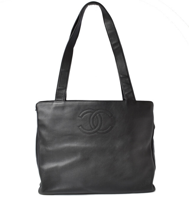 CHANEL Shoulder Bag/Tote Bag A4 CHANEL COCO Mark Lamb Leather Black